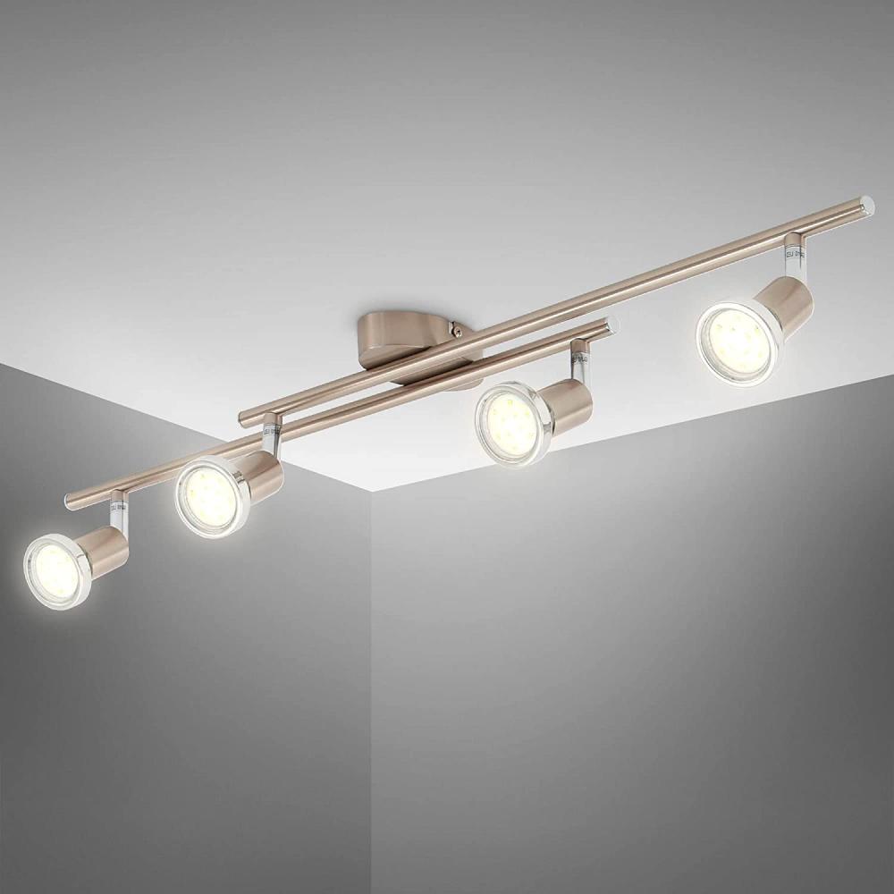 LED Deckenleuchte Wohnzimmer schwenkbar GU10 Metall Decken-Spot Lampe 4-flammig Bild 1