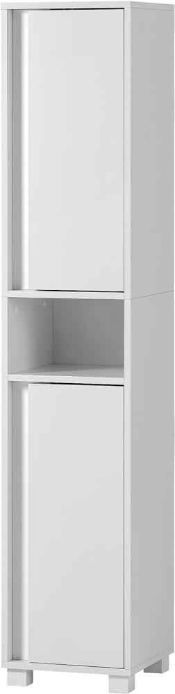 Schildmeyer Hochschrank Dex, Holzwerkstoff, weiß matt, 32,6 x 33 x 164,7 cm Bild 1