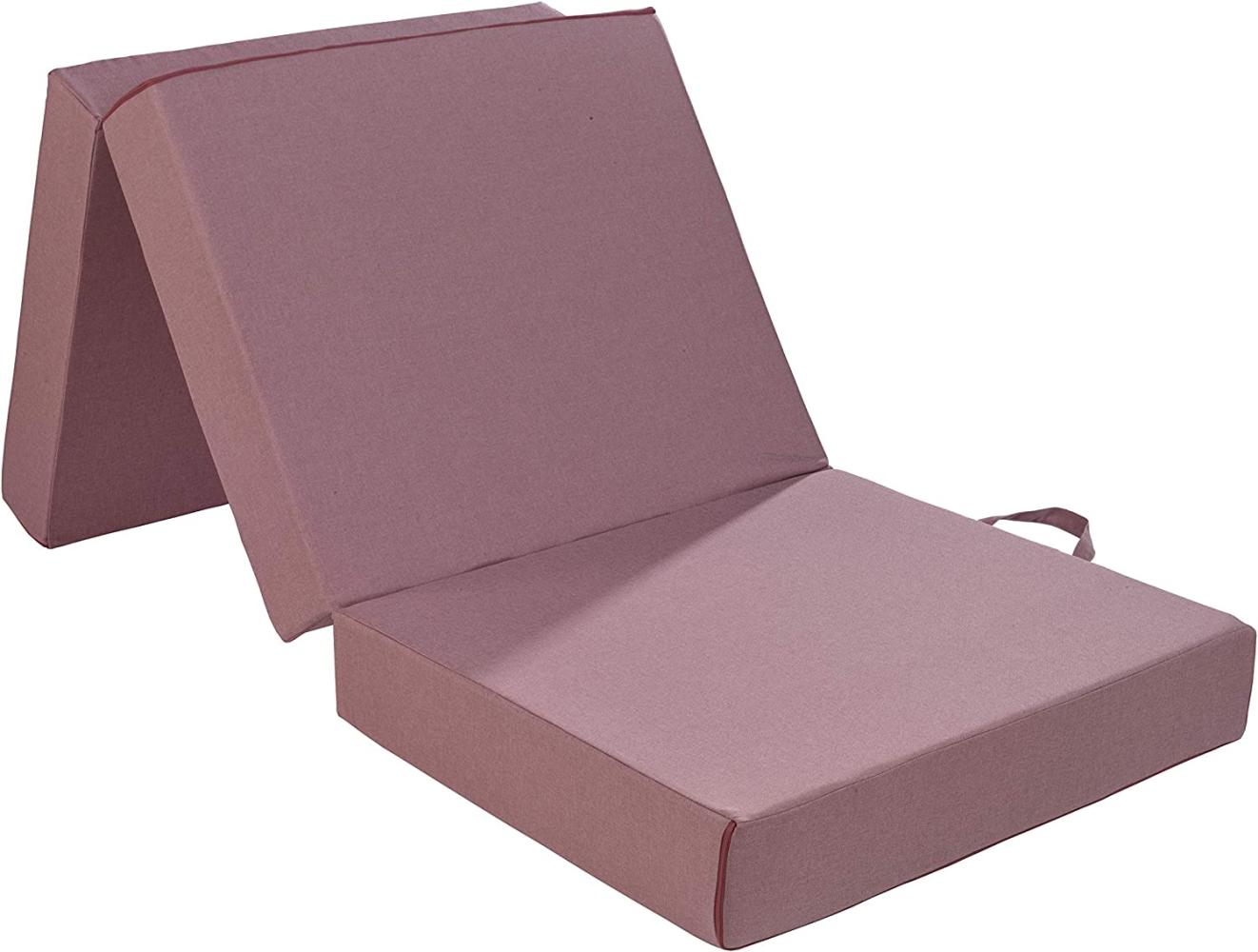 Traumnacht Gästematratze de Luxe mit hochwertiger Viscoauflage ohne Husse, 75 x 195 x 14 cm, rosa, produziert nach deutschem Qualitätsstandard Bild 1