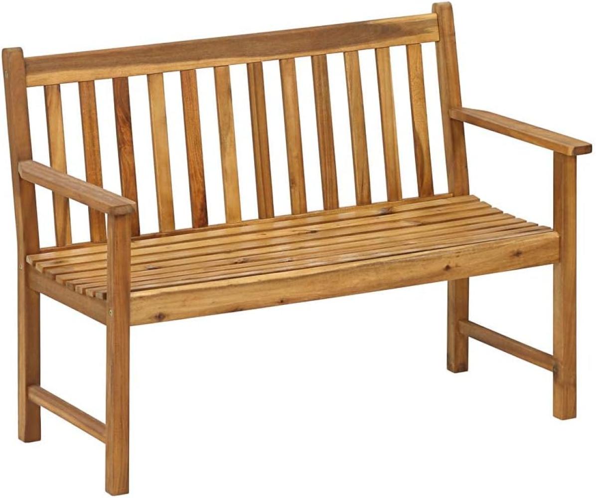 Dehner Gartenbank Mykonos, 2-Sitzer, ca. 120 x 89 x 61 cm, aus FSC® - zertifiziertem Akazienholz, braun Bild 1