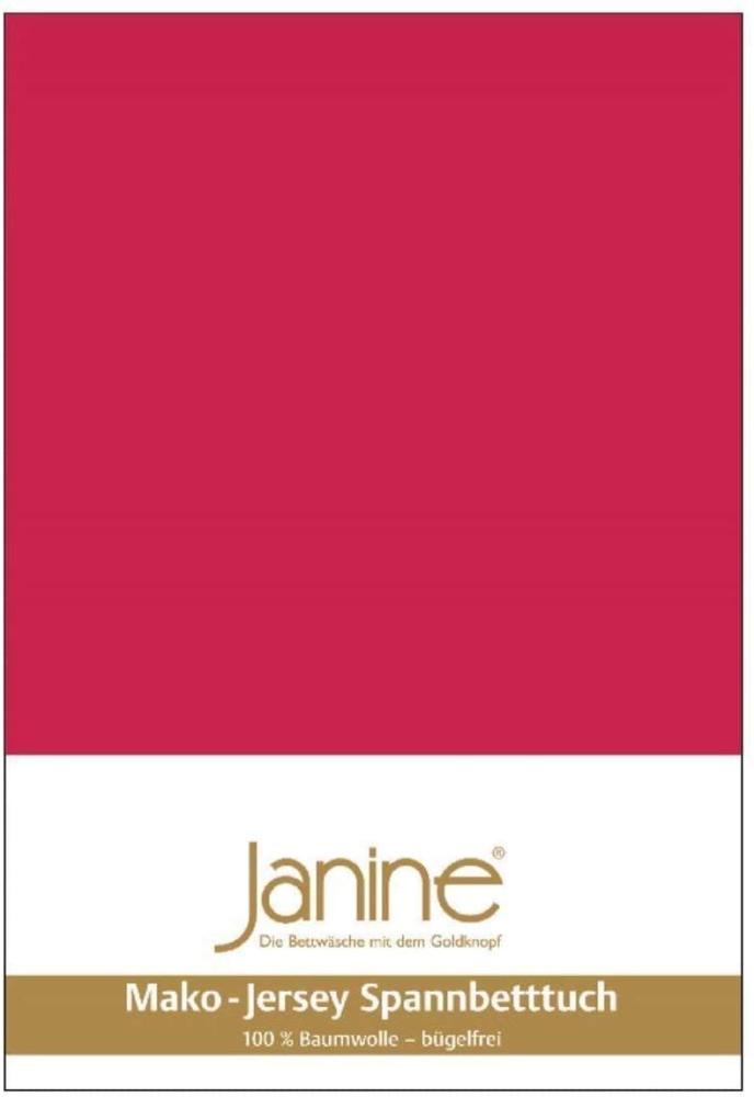 Janine Spannbetttuch 5007 Mako Jersey 90/190 bis 100/200 cm rot Fb. 61 Bild 1