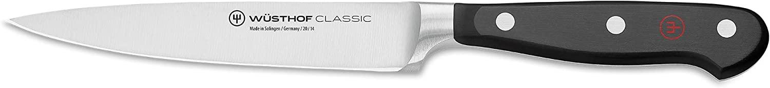 Wüsthof Schinkenmesser, Classic (1040100714), 14 cm Klingenlänge, geschmiedet, rostfreier Edelstahl, kurzes, sehr scharfes Messer für Fleisch Bild 1