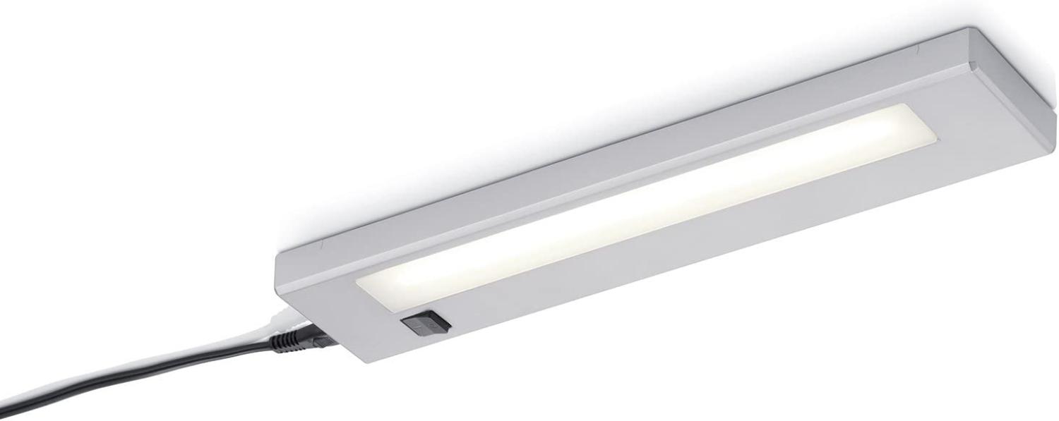 LED Unterbauleuchte ALINO Grau flach mit Schalter & 230V Direktanschluss, 34cm Bild 1