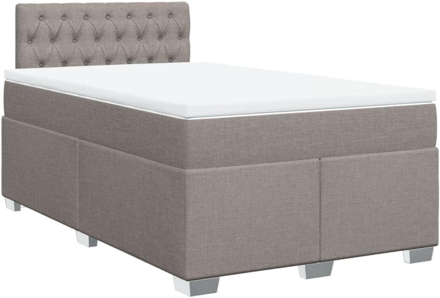 Boxspringbett mit Matratze Taupe 120x200 cm Stoff 3288166 Bild 1