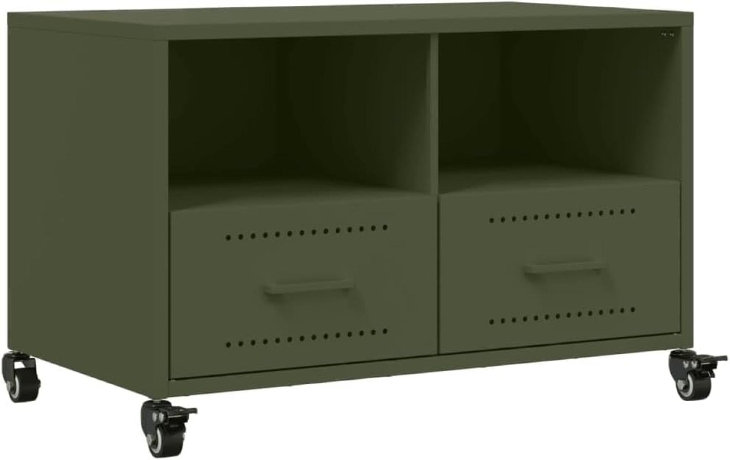 TV-Schrank Olivgrün 68x39x43,5 cm Kaltgewalzter Stahl 846702 Bild 1