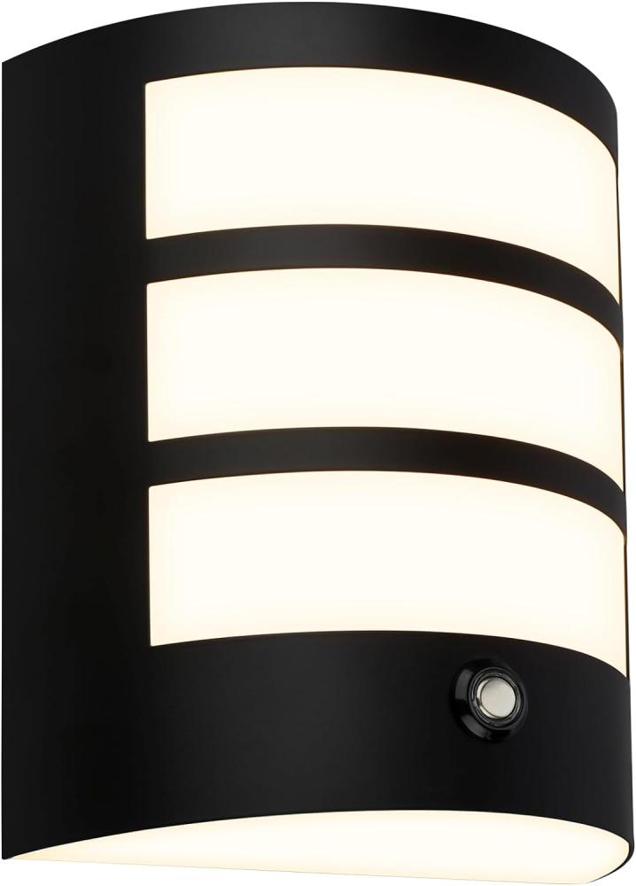 BRILONER - LED Wandleuchte ohne Stromanschluss mit Touch, dimmbar in Stufen, 15 min. Timer, Wandlampe Akku, Aussen, Wandbeleuchtung außen, Außenleuchte, 18x15x7 cm, Schwarz Bild 1