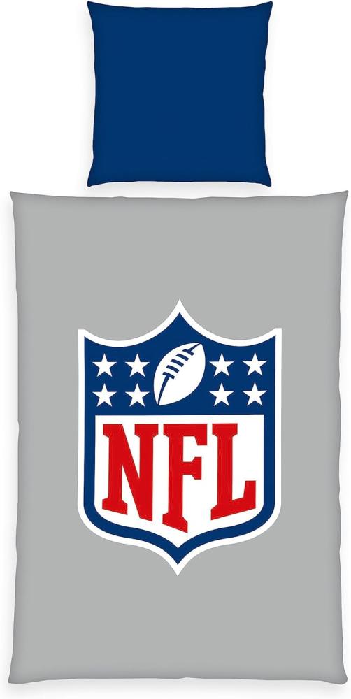 Herding „NFL" - Bettwäsche mit Wendemotiv, 100% Baumwolle, 135 x 200 cm + 80 x 80 cm Bild 1