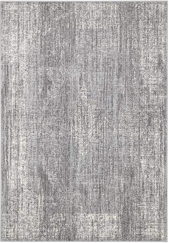 Kurzflor Teppich Elysium Grau Creme 160x230 cm Bild 1