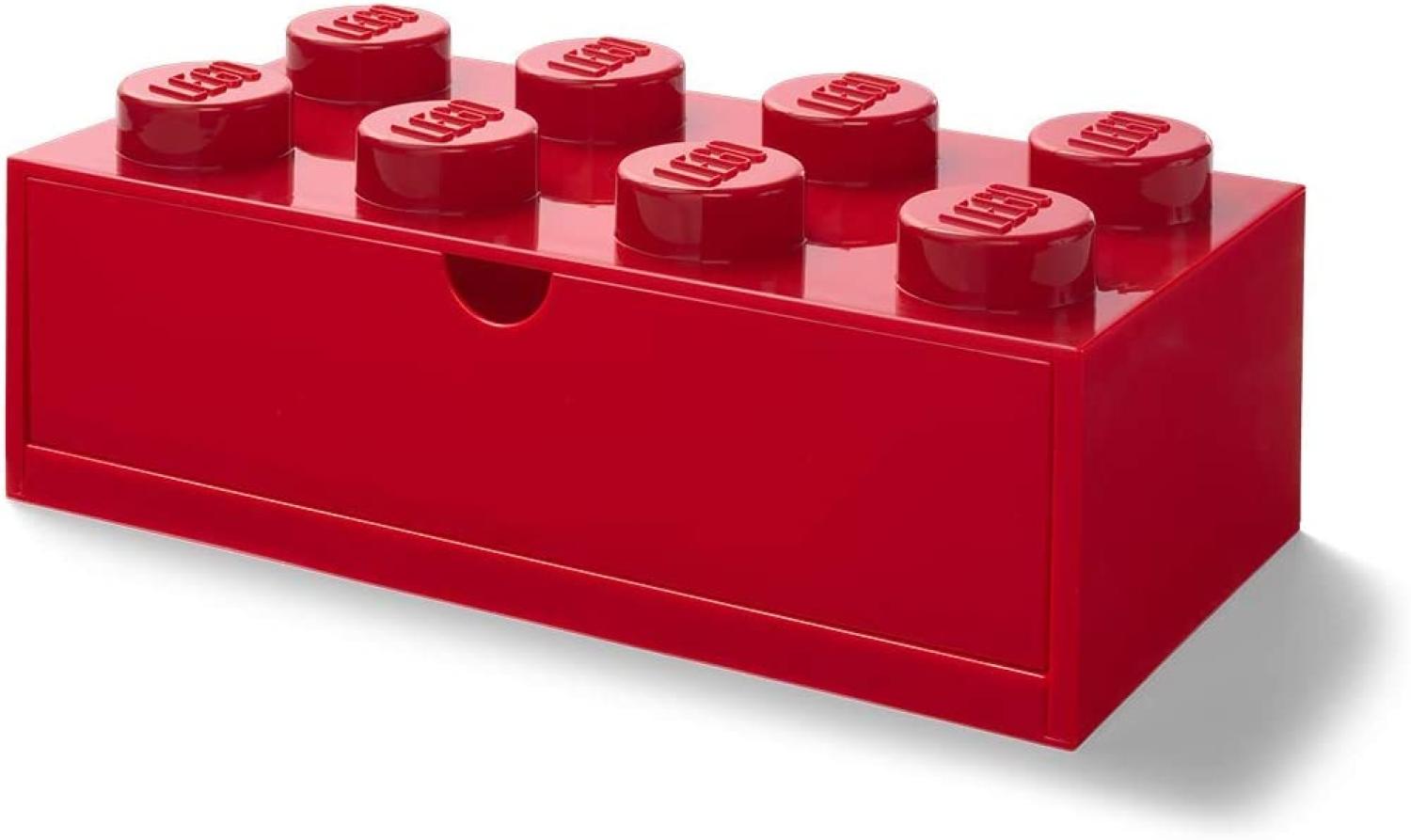 Lego 'Storage Brick' 8 Noppen 15,8 x 31,6 cm Polypropylen rot Bild 1
