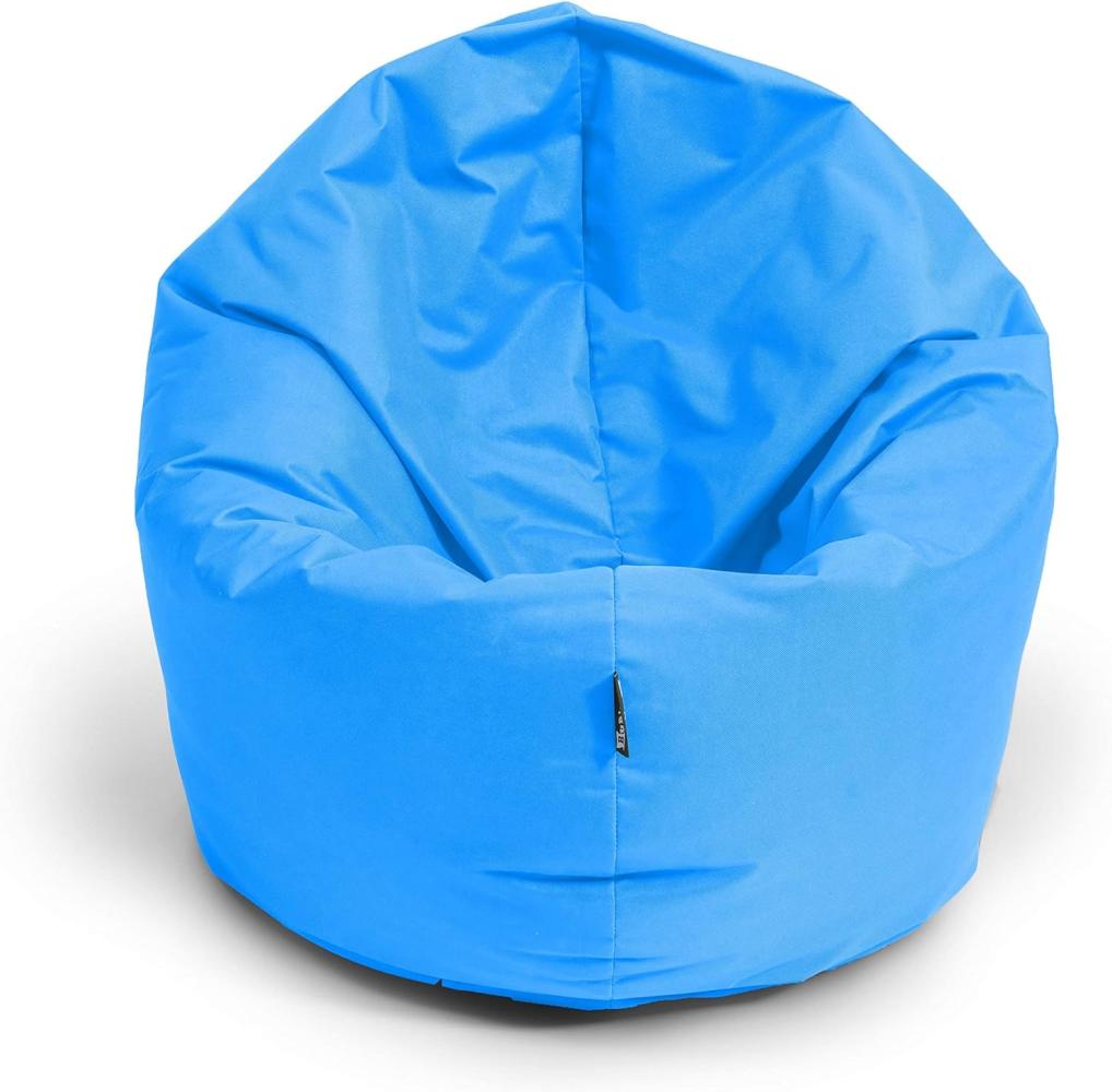 BubiBag Sitzsack für Erwachsene -Indoor Outdoor XL Sitzsäcke, Sitzkissen oder als Gaming Sitzsack, geliefert mit Füllung (125 cm Durchmesser, königsblau) Bild 1