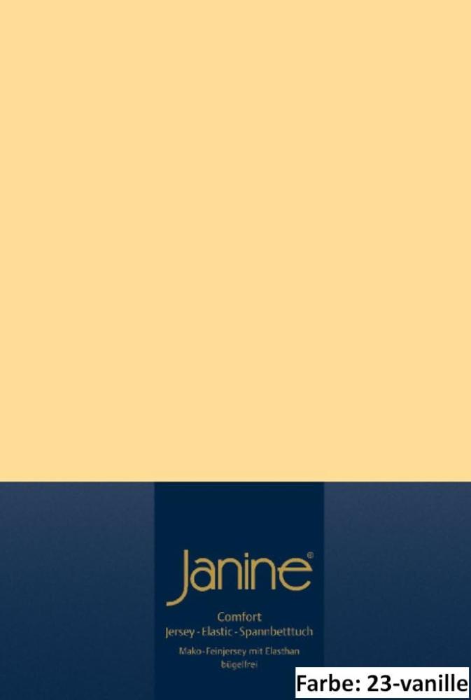 Janine Spannbettlaken ELASTIC 5002, Gr. 200x200 cm, Fb. 23 vanille, Elastic-Jersey Bild 1