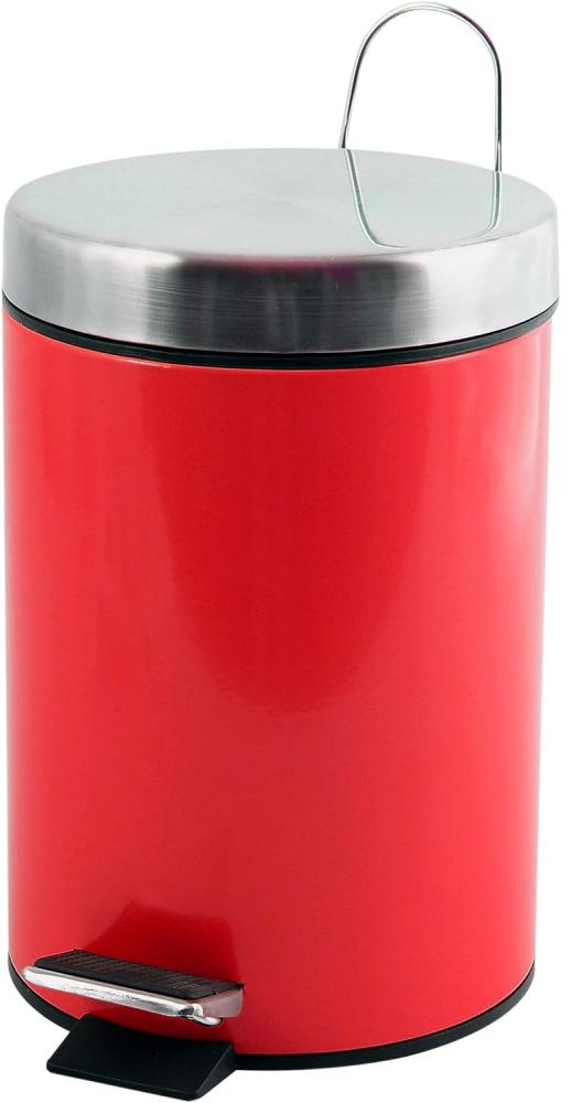 MSV Kosmetikeimer "Rot" Mülleimer Treteimer Abfalleimer - 3 Liter – mit herausnehmbaren Inneneimer Bild 1