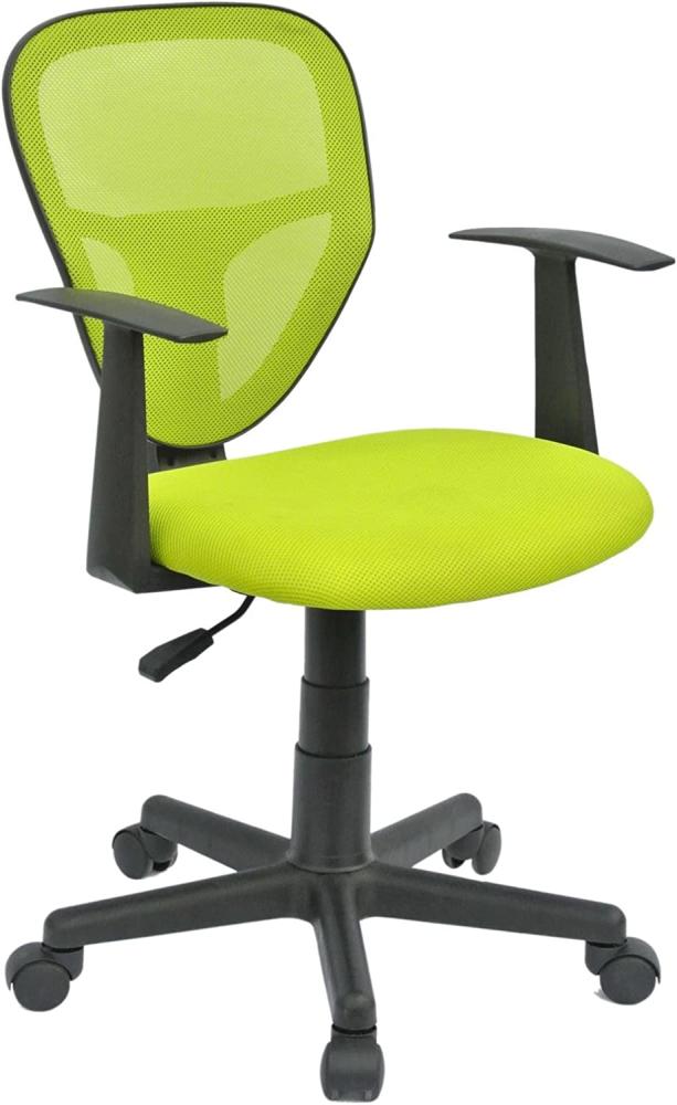 CARO-Möbel Schreibtischstuhl Kinderdrehstuhl Bürostuhl Drehstuhl Studio in grün mit Armlehnen, höhenverstellbar Bild 1