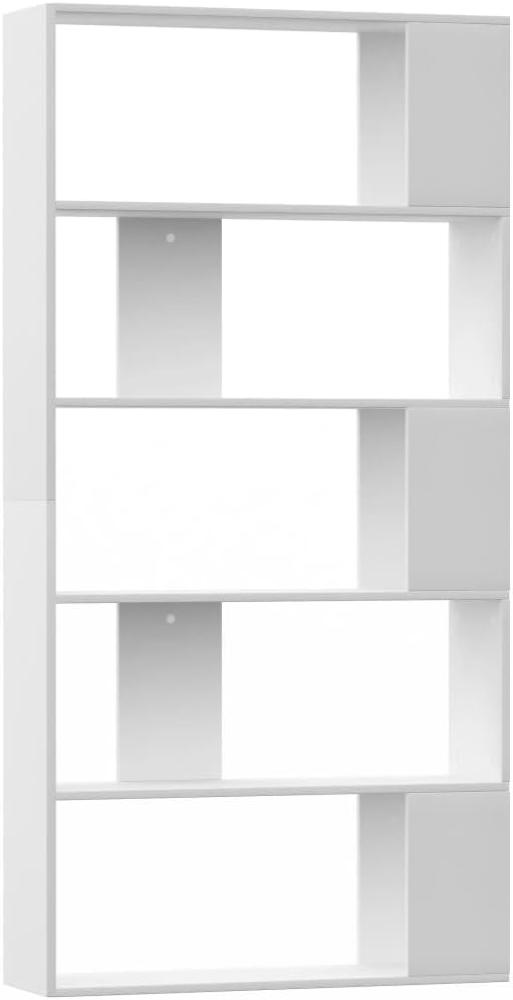 vidaXL Bücherregal/Raumteiler Weiß 80×24×159 cm Spanplatte Bild 1