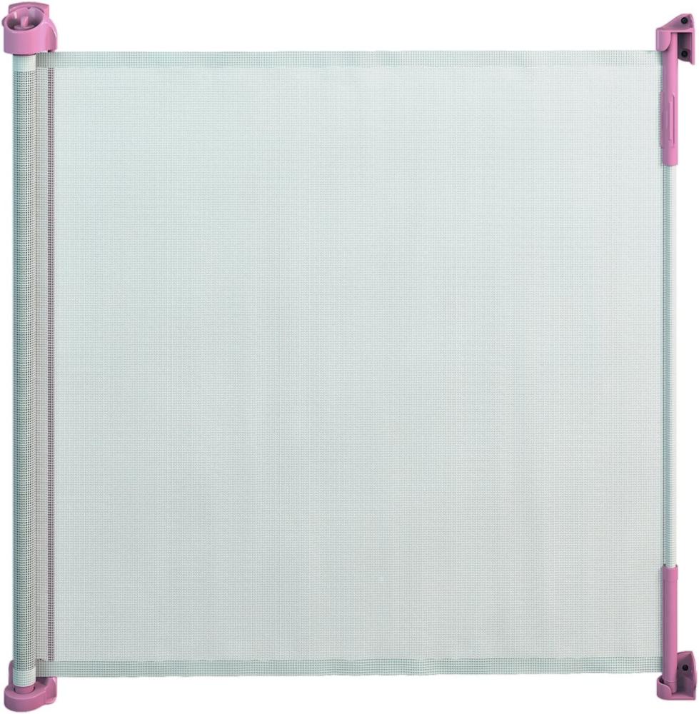 Gaterol Active Lite – Ausziehbares Treppenschutzgitter und Türschutzgitter Rollo bis 140 cm (Pink, 1 Stück) Bild 1