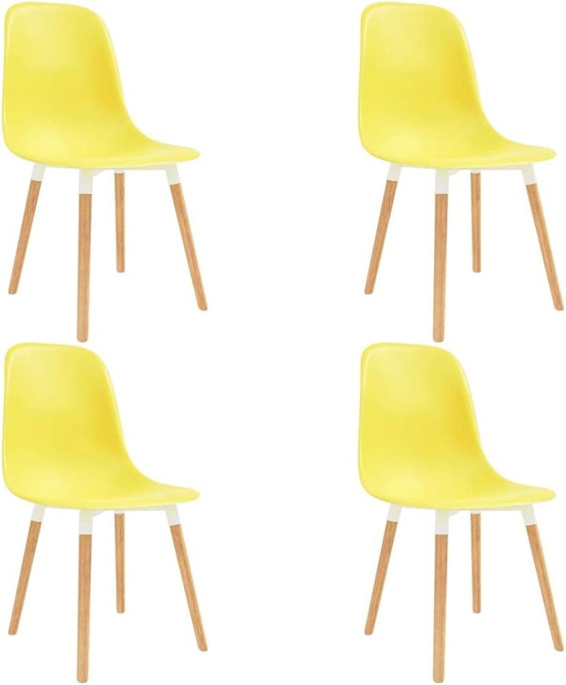 vidaXL Esszimmerstühle 4 Stk. Gelb Kunststoff [248248] Bild 1