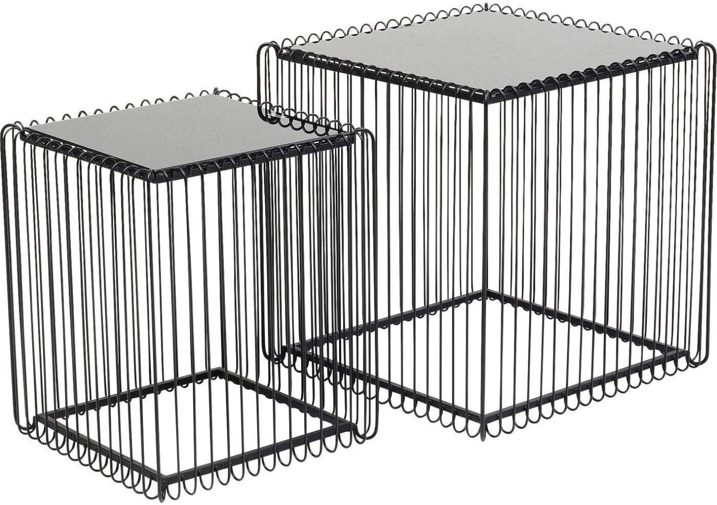 Kare Beistelltisch Wire Square, Schwarz, (2/Set), 45 x 45 cm Bild 1