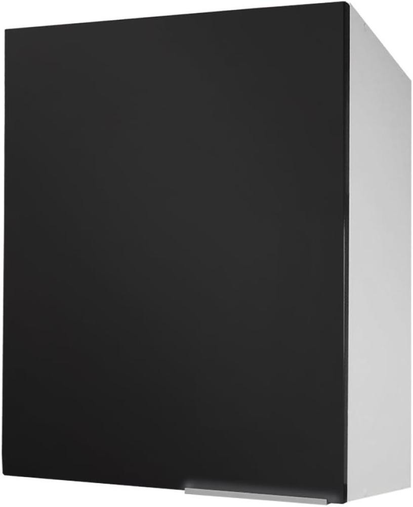 Berlioz Creations CP6HNM Hängeschrank für Küche mit Tür in sehr mattem Schwarz, 60 x 34 x 70 cm, 100 Prozent französische Herstellung Bild 1