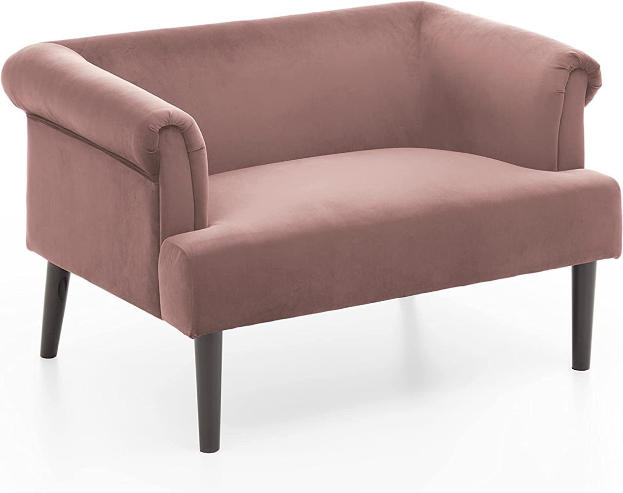 ATLANTIC Home Collection Loveseat Bigsessel Sessel Sofa 1,5-Sitzer Charlie Samt Rose Bild 1