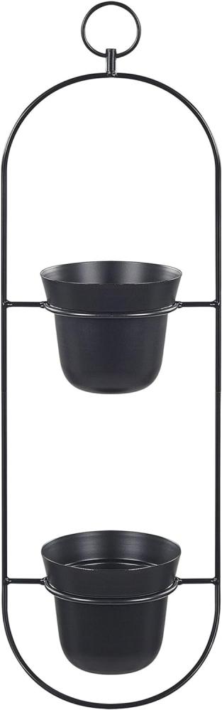 Blumenampel schwarz ⌀ 12 cm 2 Etagen AGIOS Bild 1