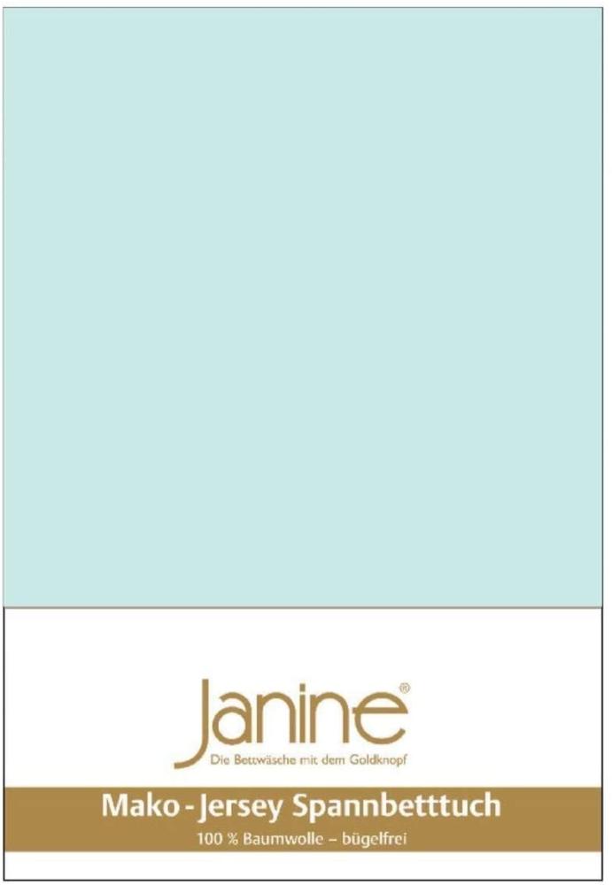 Janine Mako Jersey Spannbetttuch Bettlaken 180 - 200 x 200 cm OVP 5007 22 morgennebel Bild 1