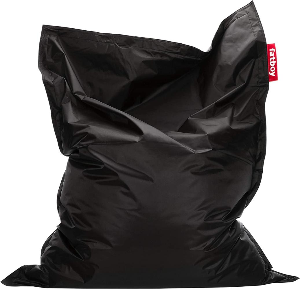 Fatboy® Original schwarz Nylon-Sitzsack | Klassischer Indoor Beanbag, Sitzkissen | 180 x 140 cm Bild 1