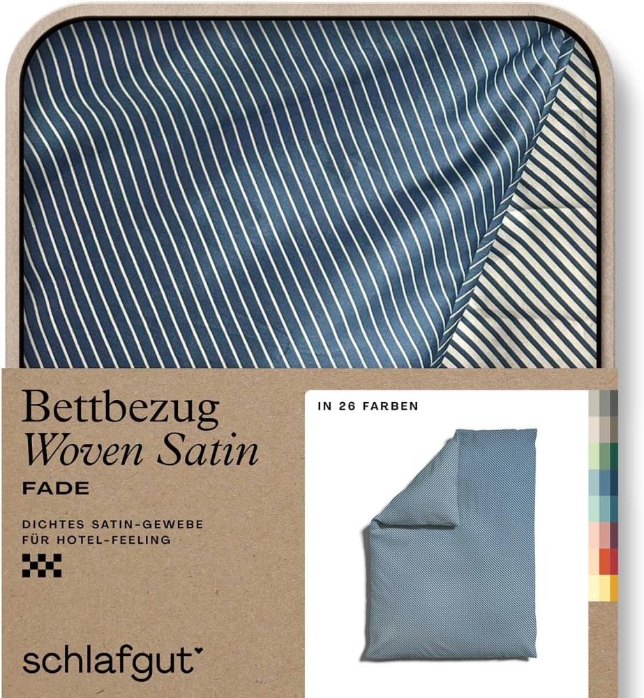 Schlafgut Woven Fade Bettwäsche | Bettbezug einzeln 155x220 cm | grey-light-blue-mid Bild 1