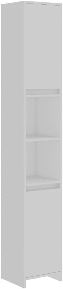 vidaXL Badezimmerschrank Weiß 30x30x183,5 cm Spanplatte [802669] Bild 1