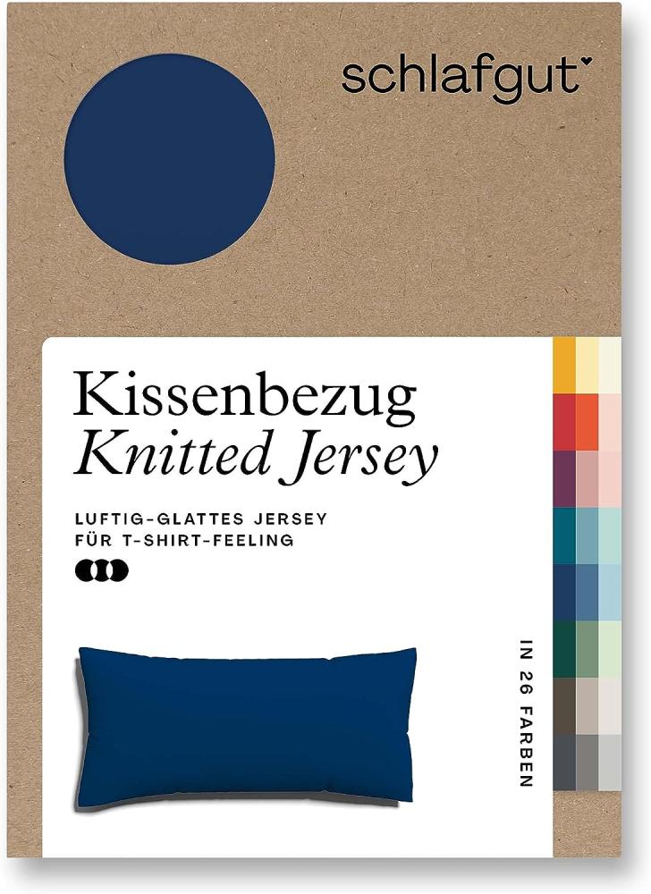 Adam Matheis Kissenbezug Knitted Jersey (BL 40x80 cm) BL 40x80 cm blau Bild 1