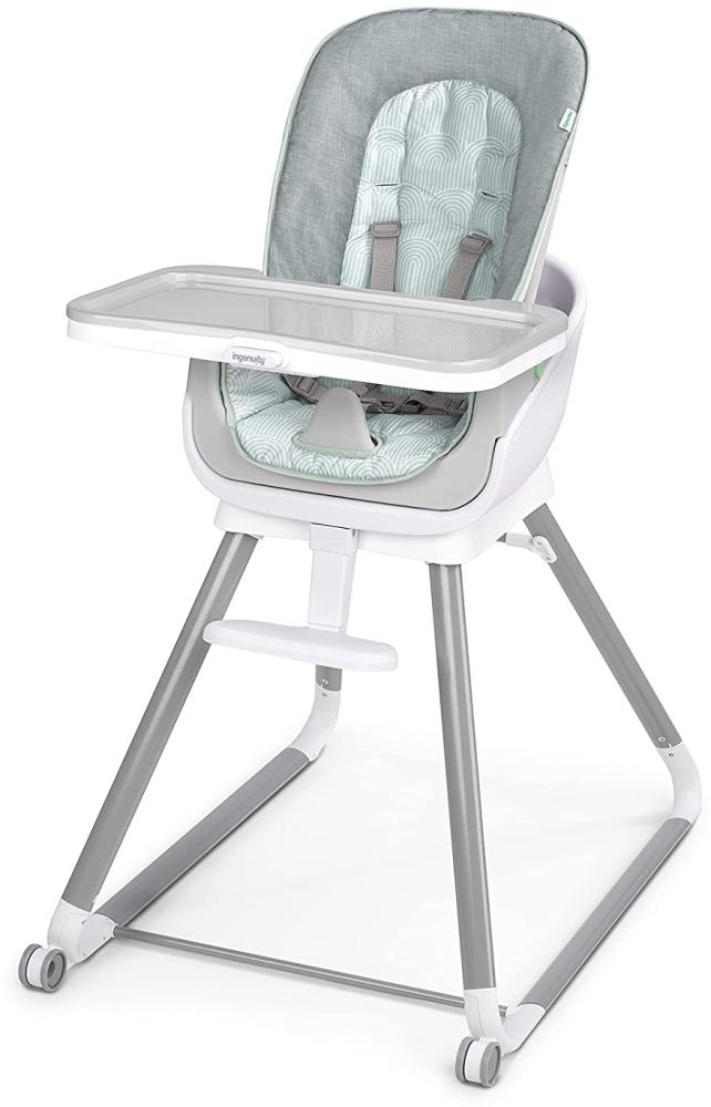 Ingenuity Beanstalk 6 in 1 Hochstuhl, vibrierender Babysitz mit Spielbogen, Stuhlaufsatz, Kleinkindersitz sowie -stuhl und mehr, 0-5 Jahre, Ray 12564 Gray Bild 1