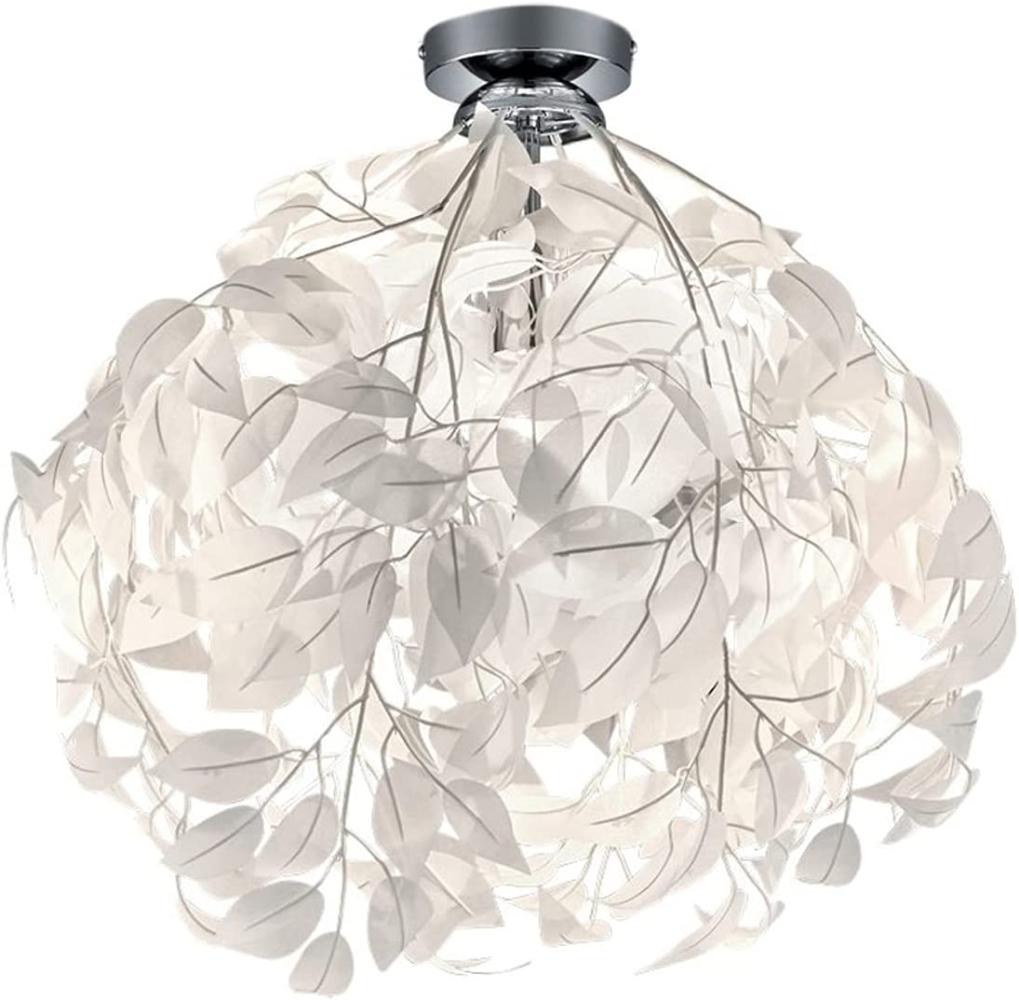 LED Deckenleuchte Blätter Lampenschirm in Weiß Ø38cm Bild 1