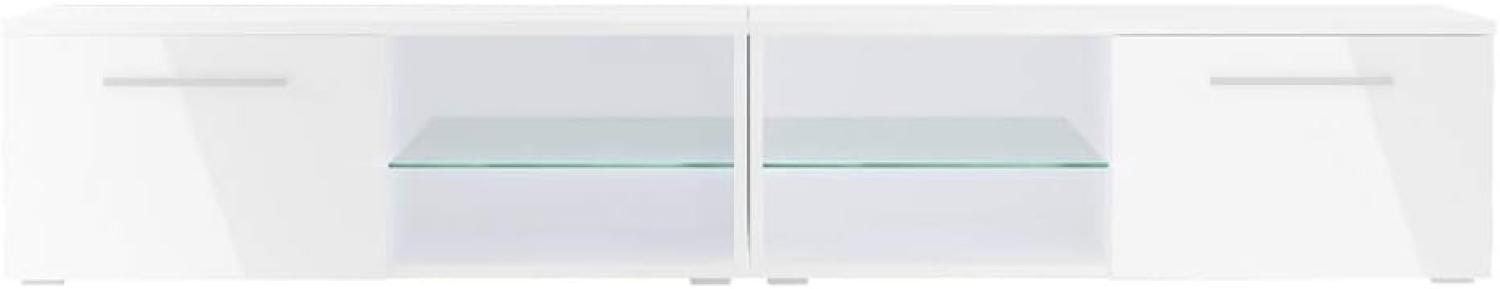 Selsey Tenus Double – TV-Board / TV-Lowboard / Fernsehschrank, weiß, 200 x 40 x 34 cm Bild 1