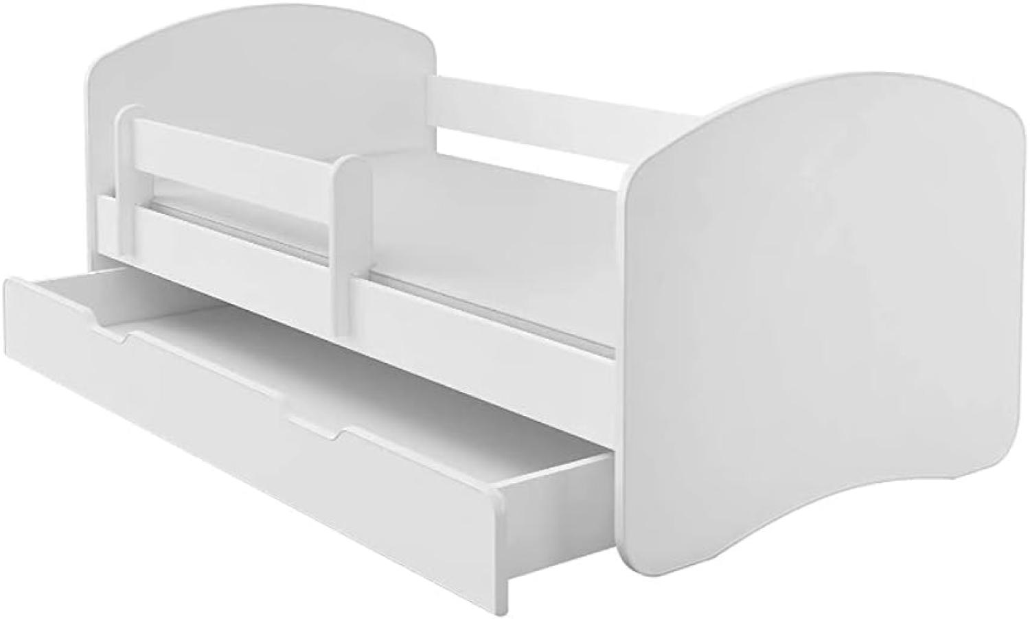 BDW Kinderbett Jugendbett mit einer Schublade und Matratze Weiß 180x80 || BESTPREIS || Bild 1