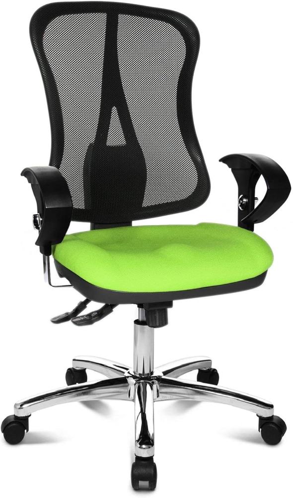Topstar Head Point SY Deluxe, ergonomischer Bürostuhl, Schreibtischstuhl, inkl. Armlehnen, Stoff, apfelgrün/schwarz Bild 1