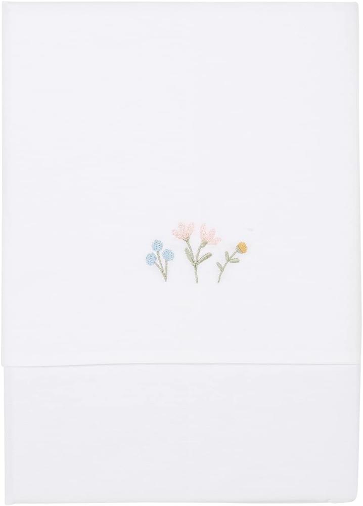 Little Dutch Flowers & Butterflies Gestickt Babylaken Pink 70 x 100 cm Rosa Bild 1