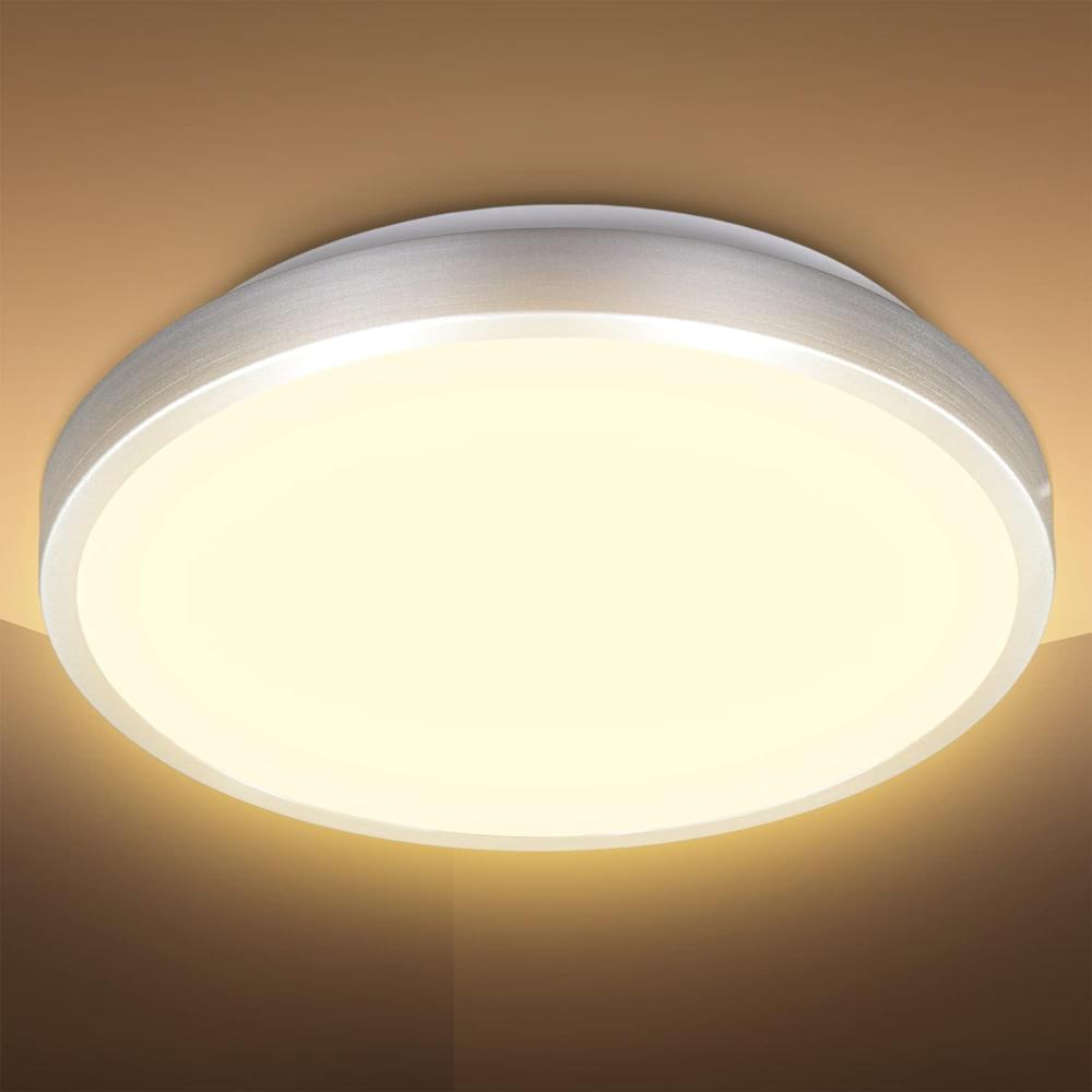 LED Deckenlampe Deckenleuchte titan 12W warmweiß Wohnzimmer Flur Küche Ø29cm Bild 1