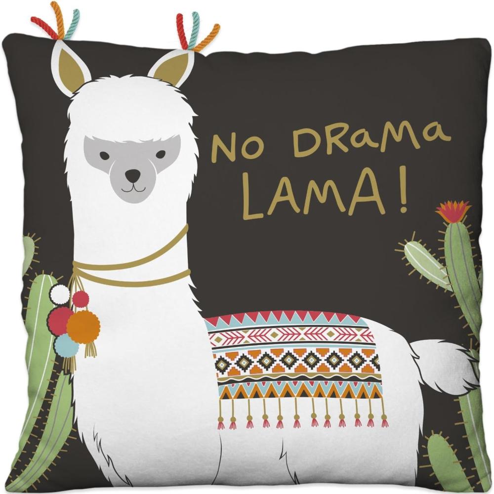 Kissen aus Plüsch 'No Drama Lama!' Bild 1