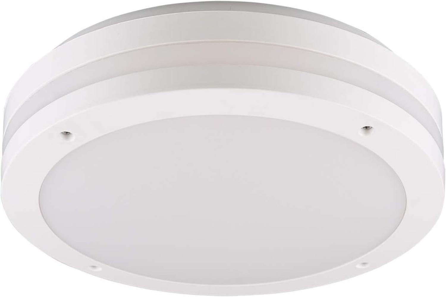 LED Außen Deckenleuchte / Wandleuchte PIAVE mit Bewegungsmelder in Weiß, Ø30 Bild 1