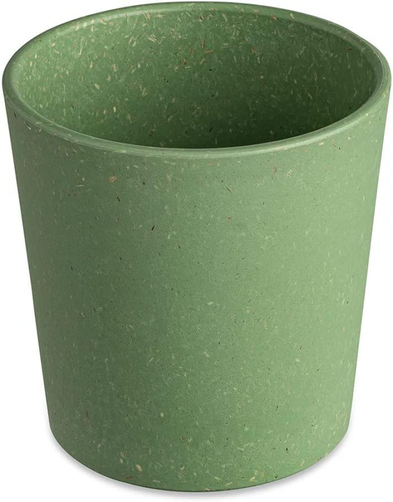 Koziol Becher 4er-Set Connect Cup S, stapelbare Trinkbecher, Kunststoff-Holz-Mix, Nature Leaf Green, 190 ml, 7141703 Bild 1