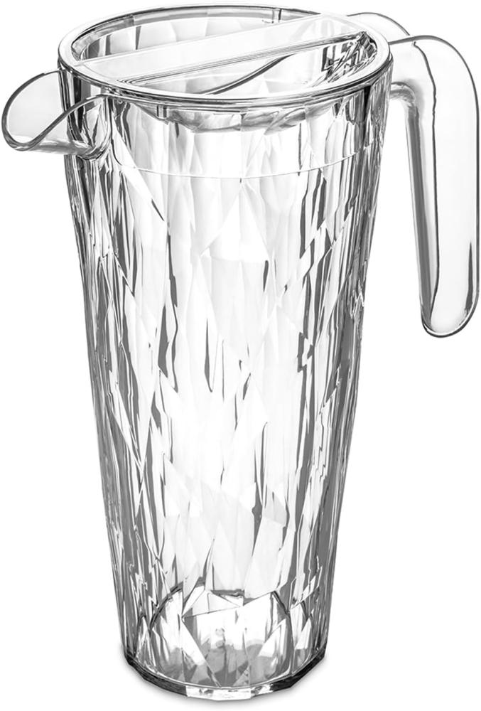 Koziol Superglas Kanne Club Pitcher, Wasserkrug, Karaffe, Kunststoff, Crystal Clear, 1. 5 L, 4687535 Bild 1