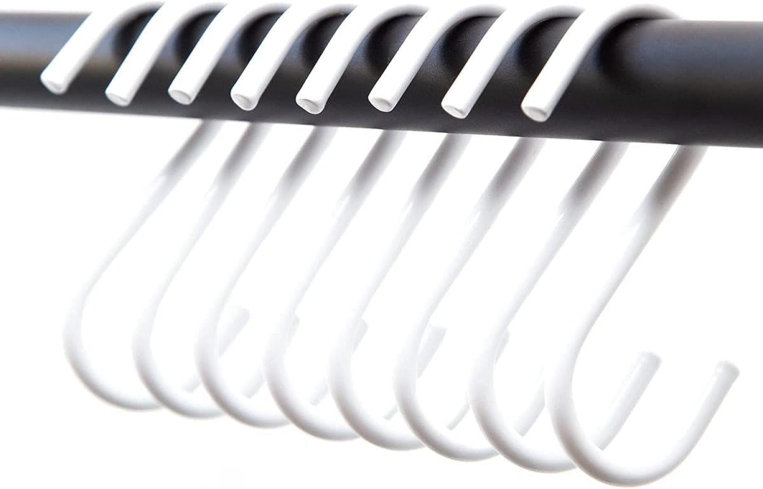 rod & knot S-Haken aus stabilem Metall - 8 Stück (Weiß) Bild 1