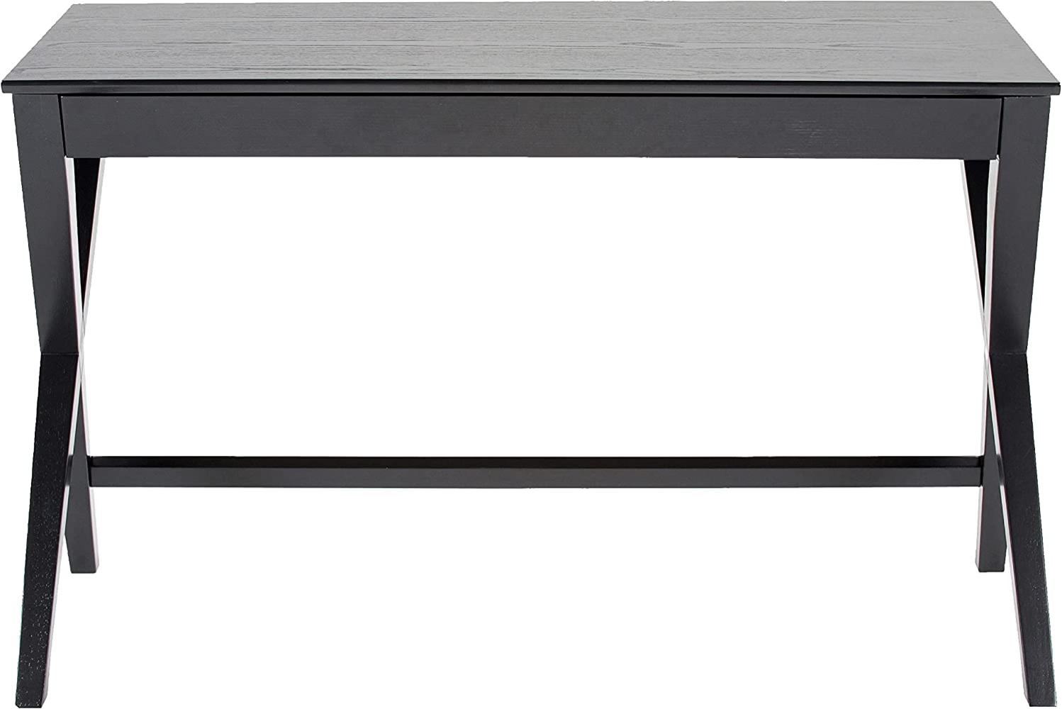 Schreibtisch mit Schublade, schwarz, 75 x 120 x 60 cm Bild 1