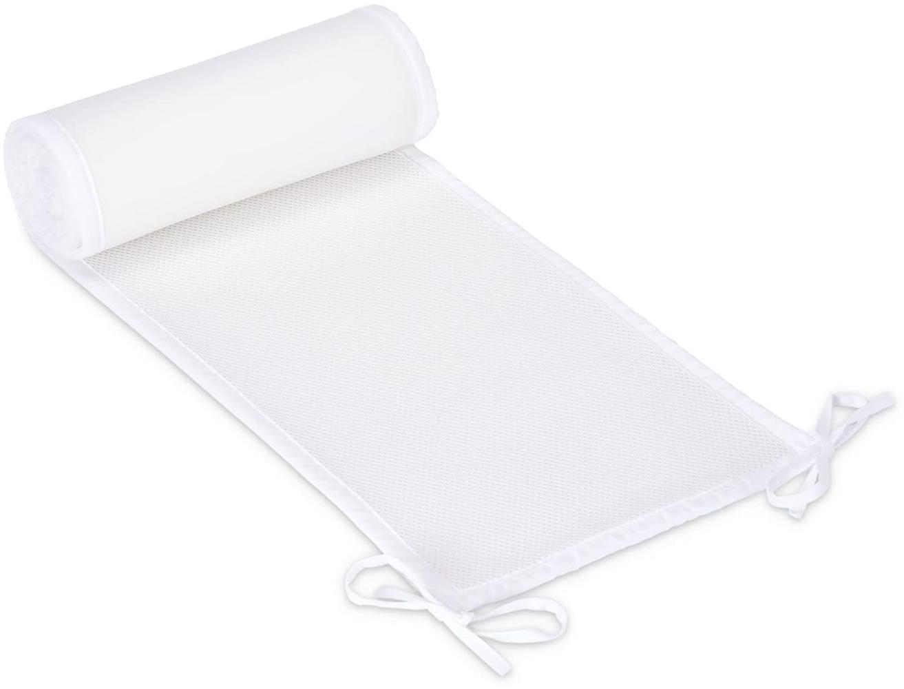 FabiMax Nestchen/Bettumrandung aus atmungsaktivem Netzstoff, 190 cm (50/90/50) - für Beistellbett Basic, weiß Bild 1