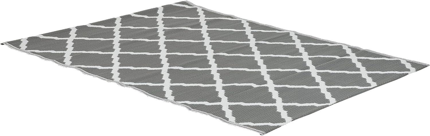 greemotion Outdoor-Teppich Santo aus 100 % Polypropylen, grauer Teppich mit Muster, pflegeleichter Teppich für drinnen & draußen , ca. 200 x 150 cm Bild 1