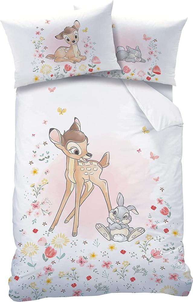Baby Wende Bettwäsche Disney Bambi 100 x 135 cm 100% Baumwolle Bild 1