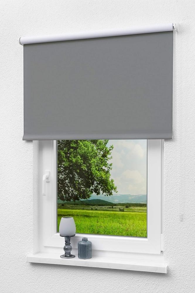 Lysel - Qualitätsrollo abdunkelnd anthrazit, (B x H) 103cm x 190cm in grau/anthrazit Bild 1