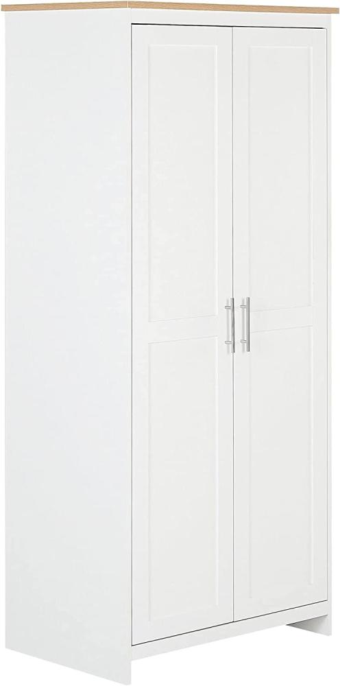 Kleiderschrank weiß mit 2 Türen 52 x 79 x 180 cm SELLIN Bild 1