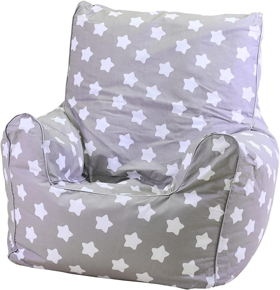 Knorrtoys 'Grey White Stars' Kindersitzsack (Grau-Weiß) Bild 1