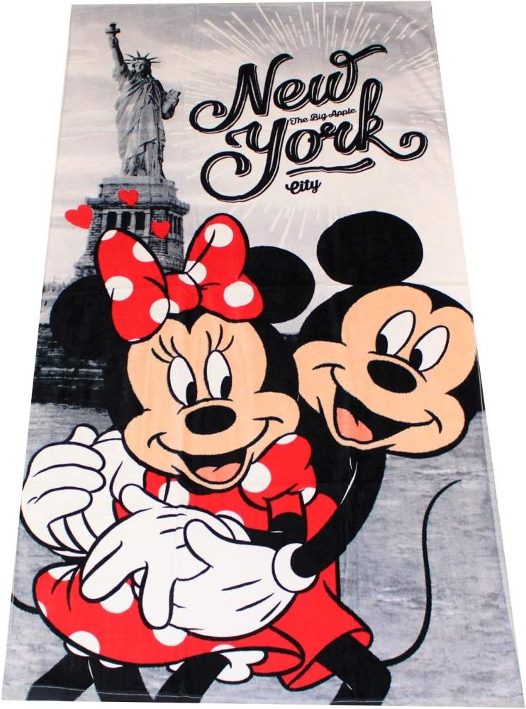 Disney Mickey Minnie Maus Handtuch New York 70 x 140 cm, 100% Baumwolle Bild 1