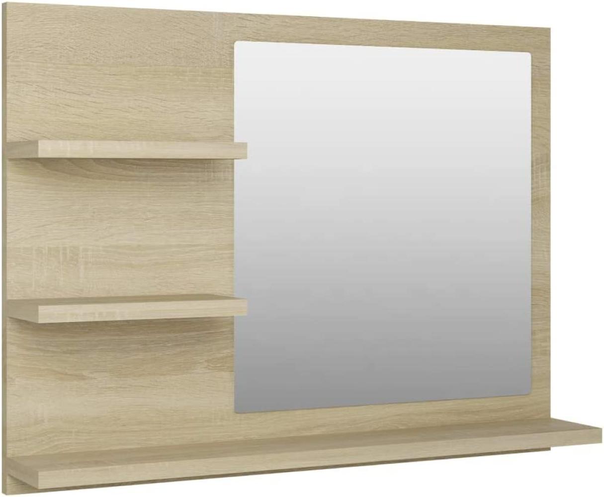 vidaXL Badspiegel Sonoma-Eiche 60x10,5x45 cm Spanplatte Bild 1
